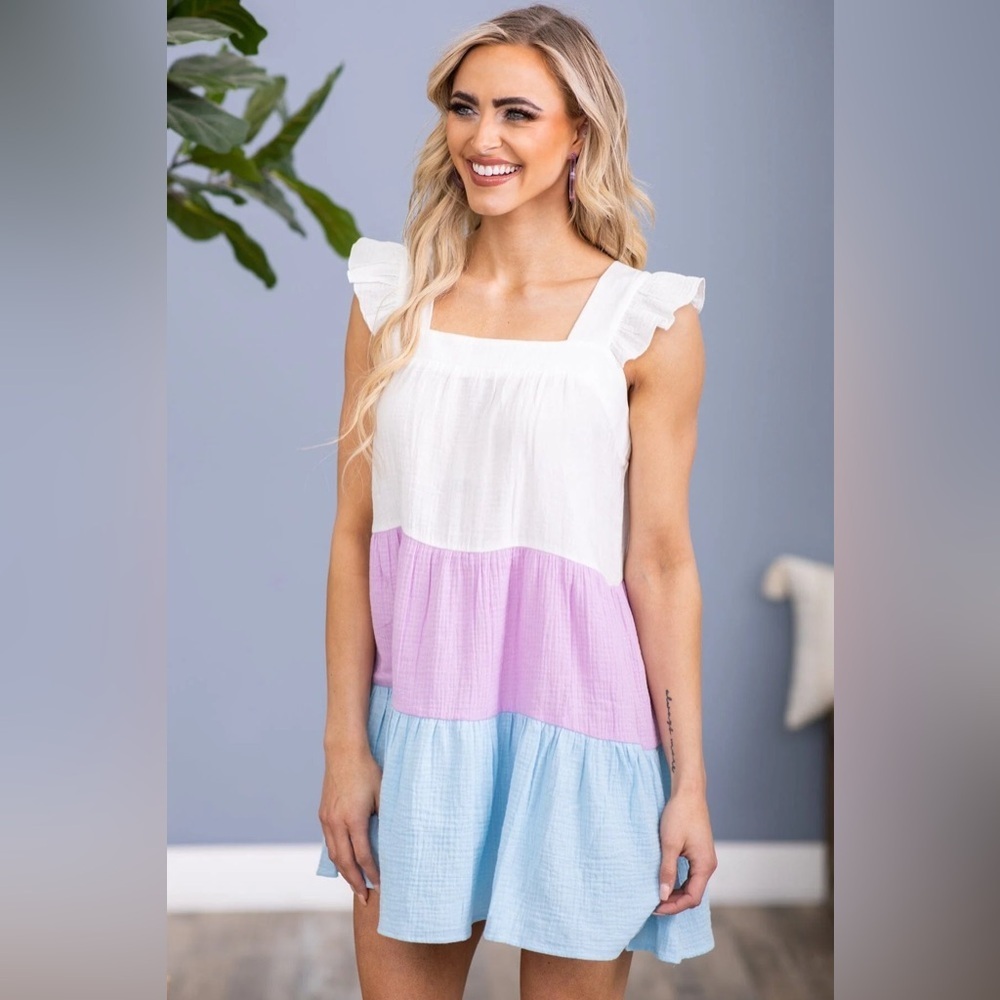 NINETEEN 44 by Jardines domaine | colour block cotton dress | size Large